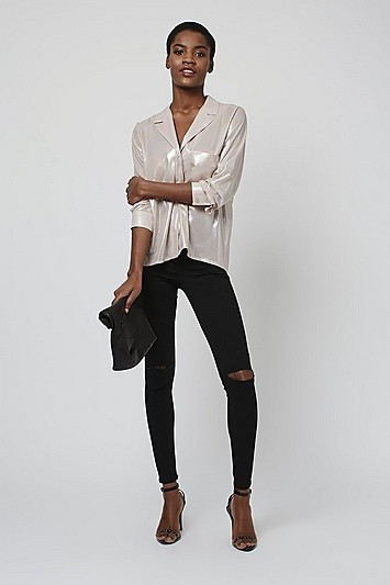 Black Ripped Joni Skinny Jeans - Black | Topshop US