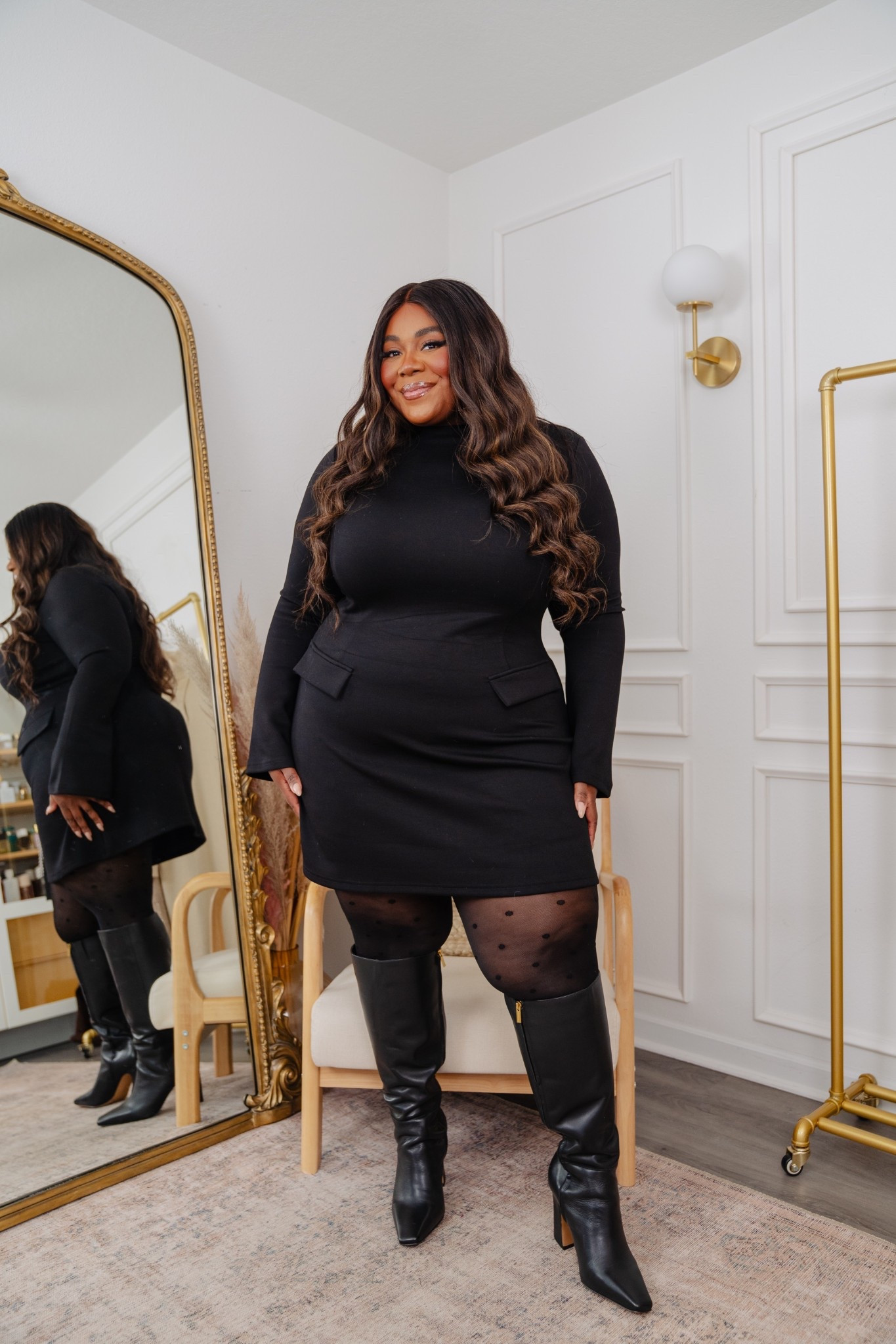 Black Friday is Here! So this outfit is so appropriate! Sharing all of my fave things currently on sale from fashion to beauty and everything in between 

Size XXL
Tights are old but linked similar 
Boots I sized up 1 size and wearing EXTRA WIDE CALF 

#LTKFindsUnder100 #LTKFindsUnder50 #LTKPlusSize