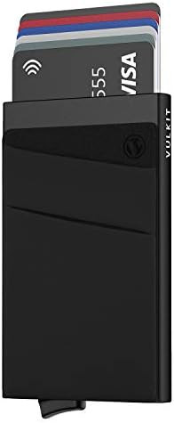VULKIT Card Holder with Money Pocket Pop Up Wallet RFID Blocking Slim Metal Bank Card Case Holds ... | Amazon (US)
