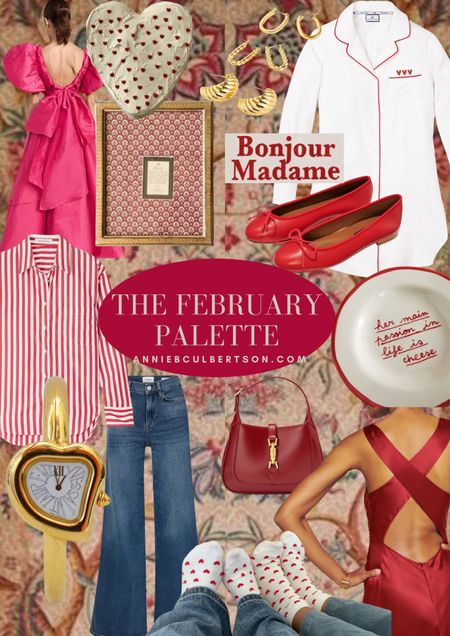 February palette / February must haves / red silk dress / heart jewelry / Valentine’s Day gifts / valentines / galentine’s / red ballet flats 

#LTKworkwear #LTKGiftGuide #LTKunder100