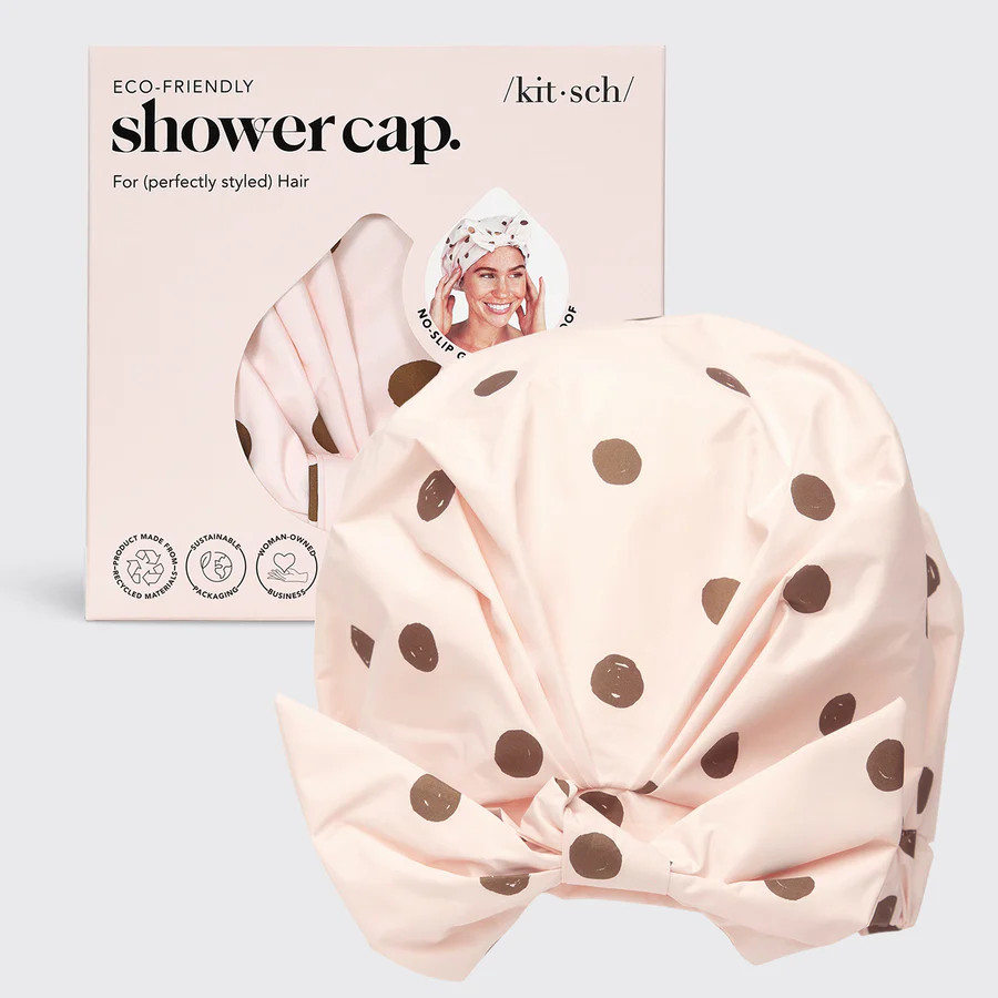 Blush Dot Shower Cap | Kitsch