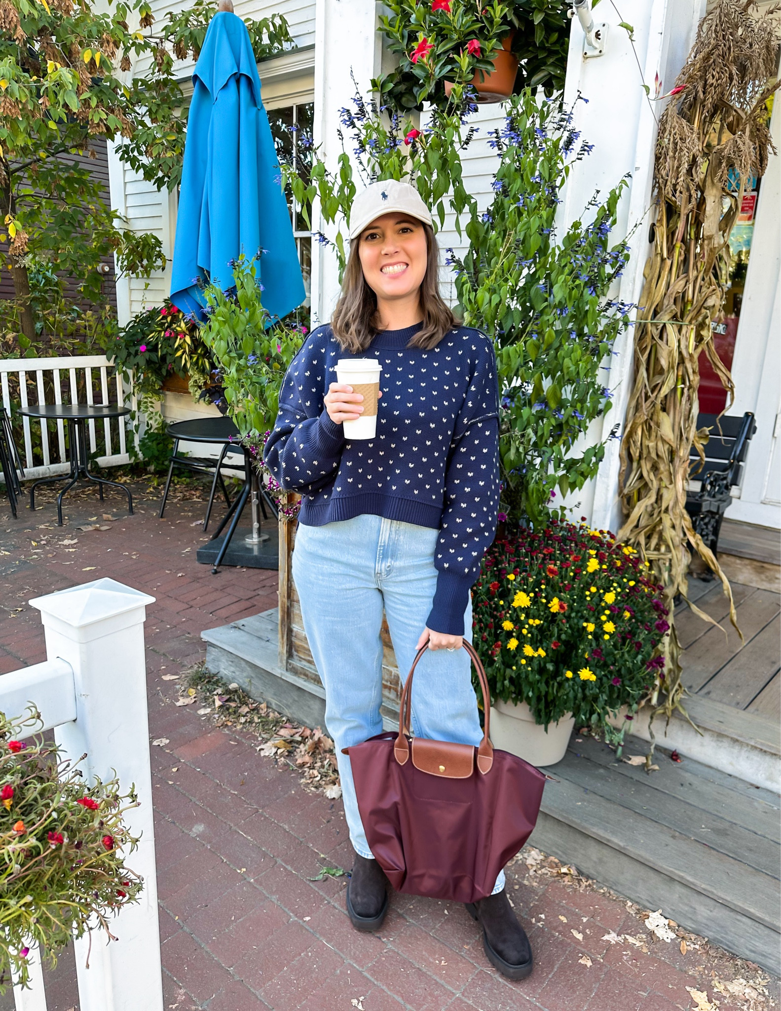 Another day, another Vermont outfit! Love slow days in Woodstock! 

Sweater - sized up to medium for length. 
Jeans and boots - TTS

Fall outfit, longchampp

#LTKSeasonal #LTKHoliday #LTKFindsUnder100