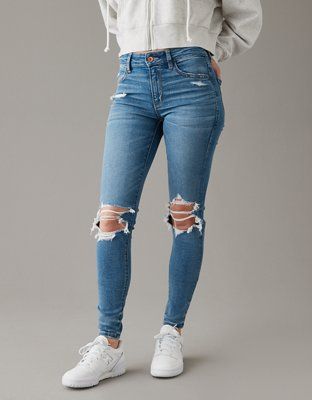 AE Next Level Ripped High-Waisted Jegging | American Eagle Outfitters (US & CA)