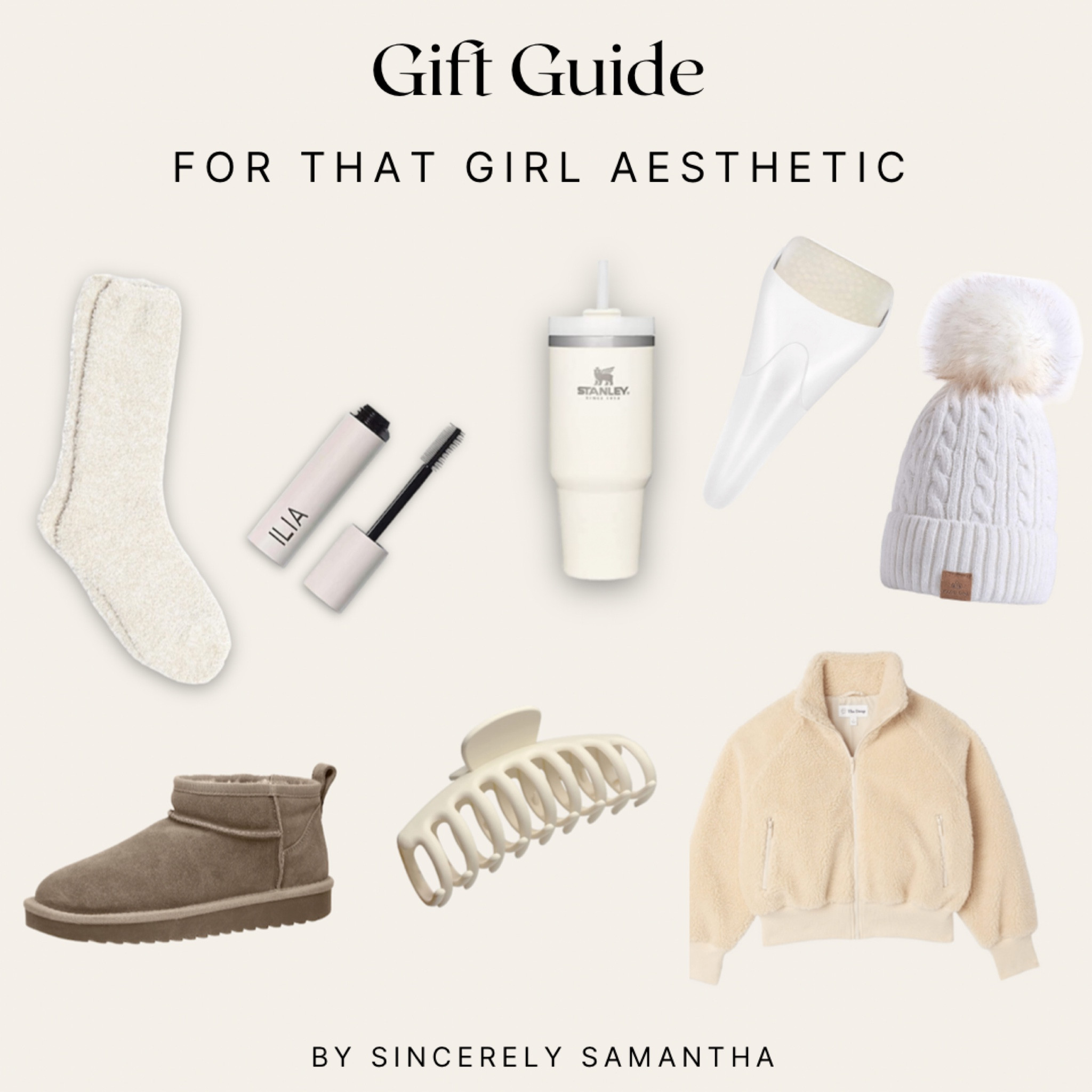That Girl Aesthetic Gift Guide #miniuggdupe #ilia #makeup #thatgirl #cleangirl #tiktokfamous #cozyoutfits #stanleycup #aloyoga #dupe #ltkfashion #winterfashion

#LTKsalealert #LTKCyberweek #LTKunder100