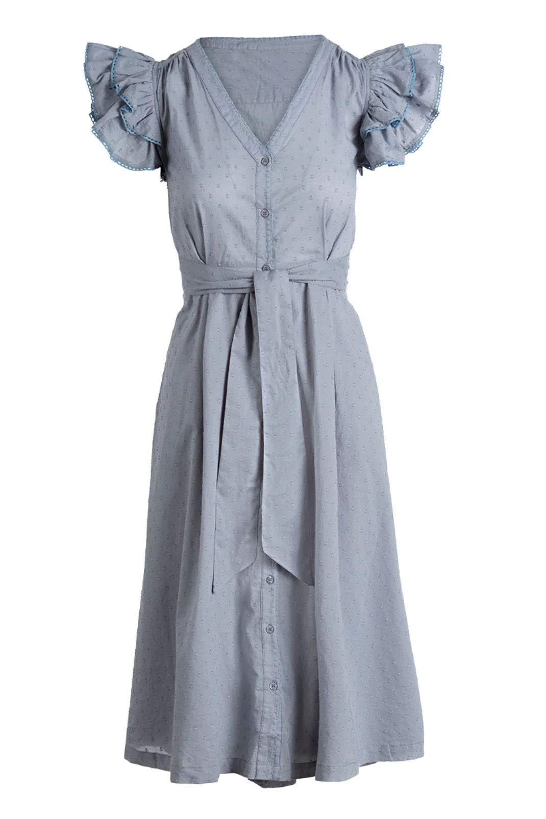 Lilibet Dress in Faded Denim | Baybala