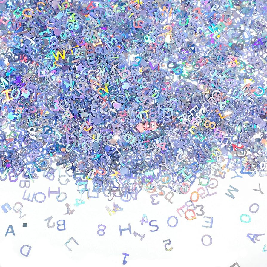 Skylety 3500 Pcs Confetti Glitter Number Letter Confetti 2.1 Oz/bag 6 mm Sequins Alphabet Table D... | Amazon (US)