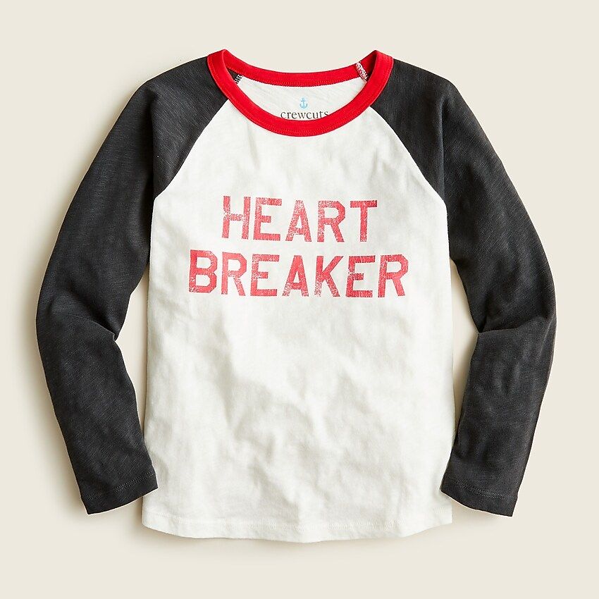 Kids' "heart breaker" baseball T-shirt | J.Crew US