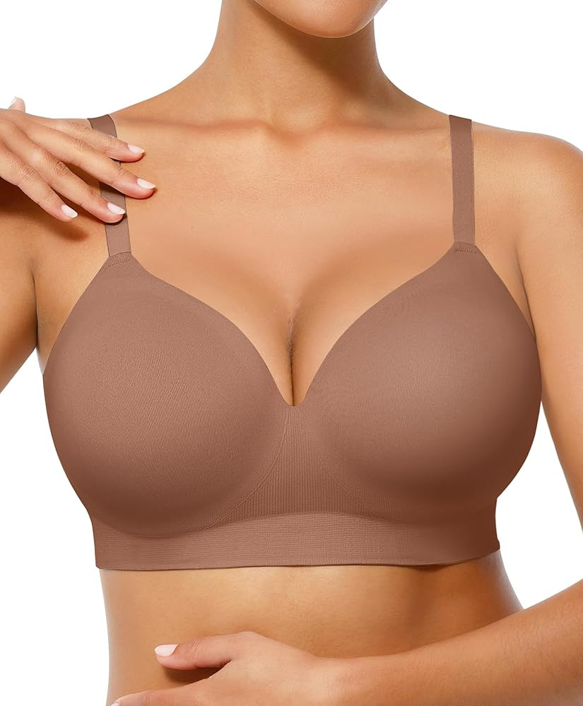 FeelinGirl Wireless Supportive Bra for Women, Seamless Comfort Bralettes No Underwire Full Covera... | Amazon (US)