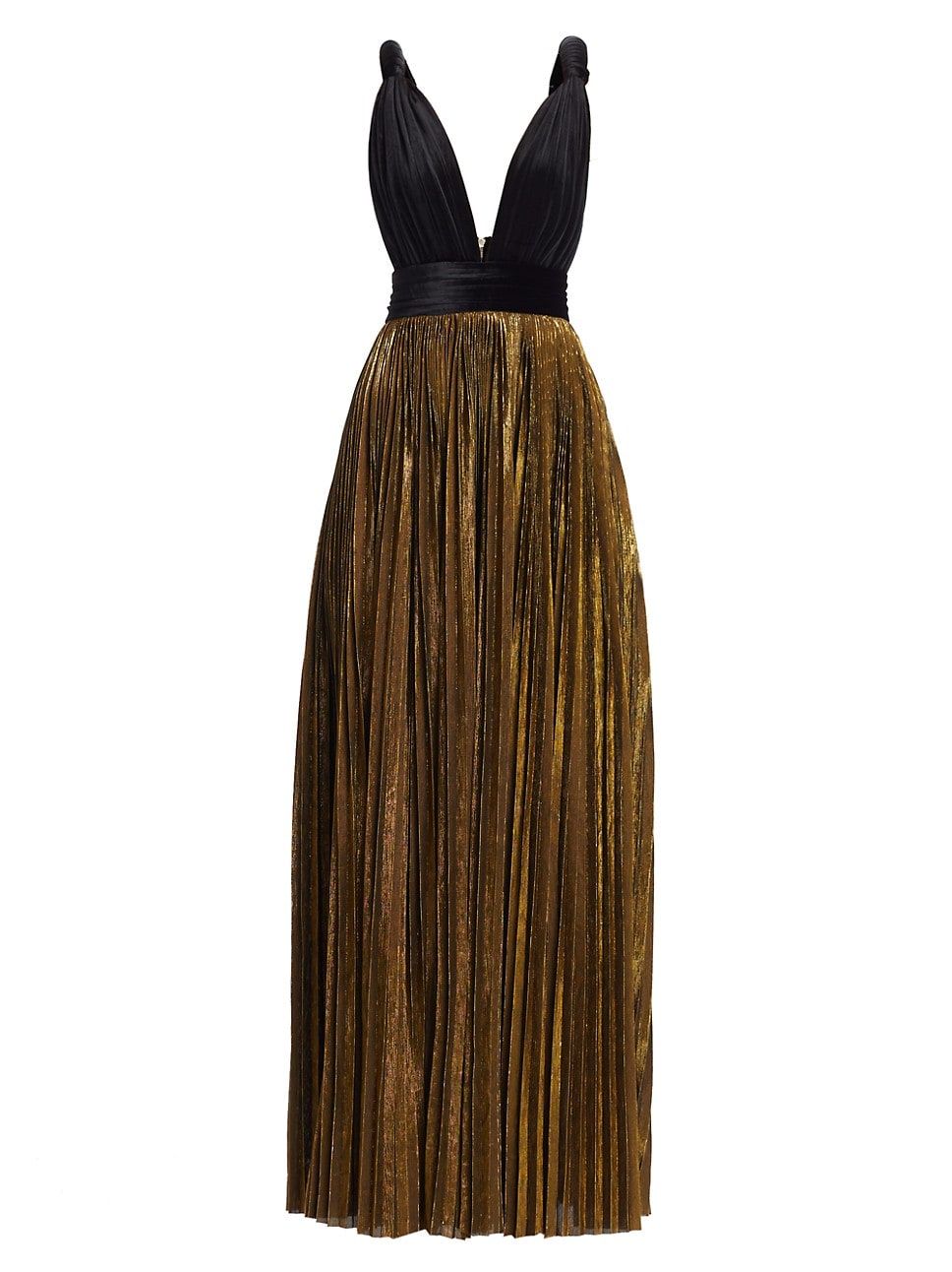 Goddess Two-Tone Metallic Velvet Gown | Saks Fifth Avenue