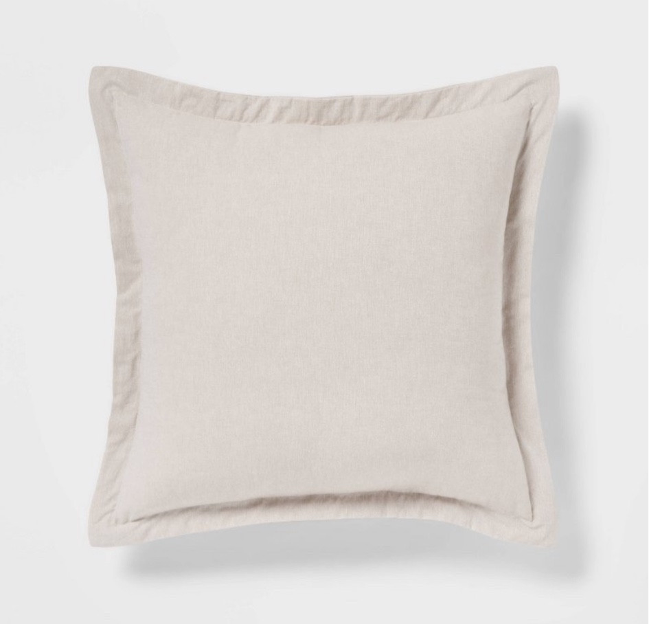 Euro Chambray Decorative Throw Pillow in color Natural 

#LTKHome