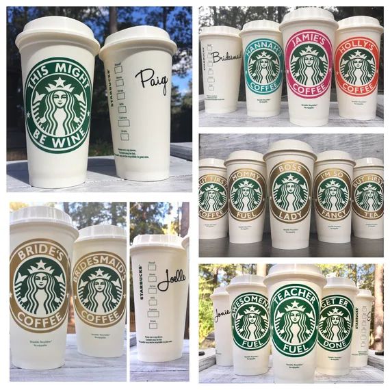 Starbucks Cup, Starbucks Personalized Coffee Cup, Reusable Coffee Mug, Personalized Coffee Mug, R... | Etsy (US)