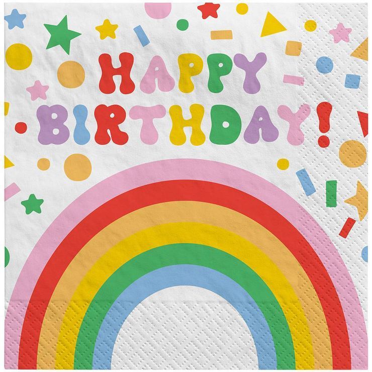 20ct Rainbow Confetti Lunch Paper Napkins - Spritz™ | Target
