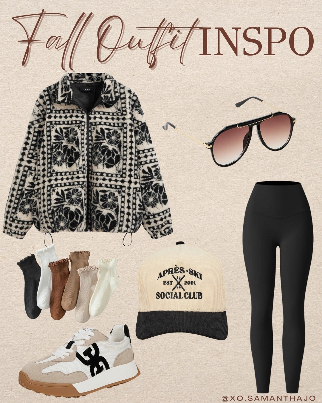 Fall outfit inspo, cozy fall style, black and cream sherpa jacket, floral fleece zip up, Amazon fall fashion, Après Ski hat, Social Club trucker hat, neutral sneakers, retro sneakers, fall athleisure outfit, black high waisted leggings, capsule wardrobe basics, casual fall outfit, cozy neutral outfit, fall layering essentials, chic street style, neutral aesthetic outfit, fall travel outfit ideas, cold weather outfit, mountain town outfit, Jackson Hole outfit inspo, Aspen fall fashion, comfy leggings outfit, cozy fall look, fall neutral tones, Amazon fall finds, LTK fall favorites.

#LTKStyleTip #LTKFindsUnder100 #LTKSeasonal