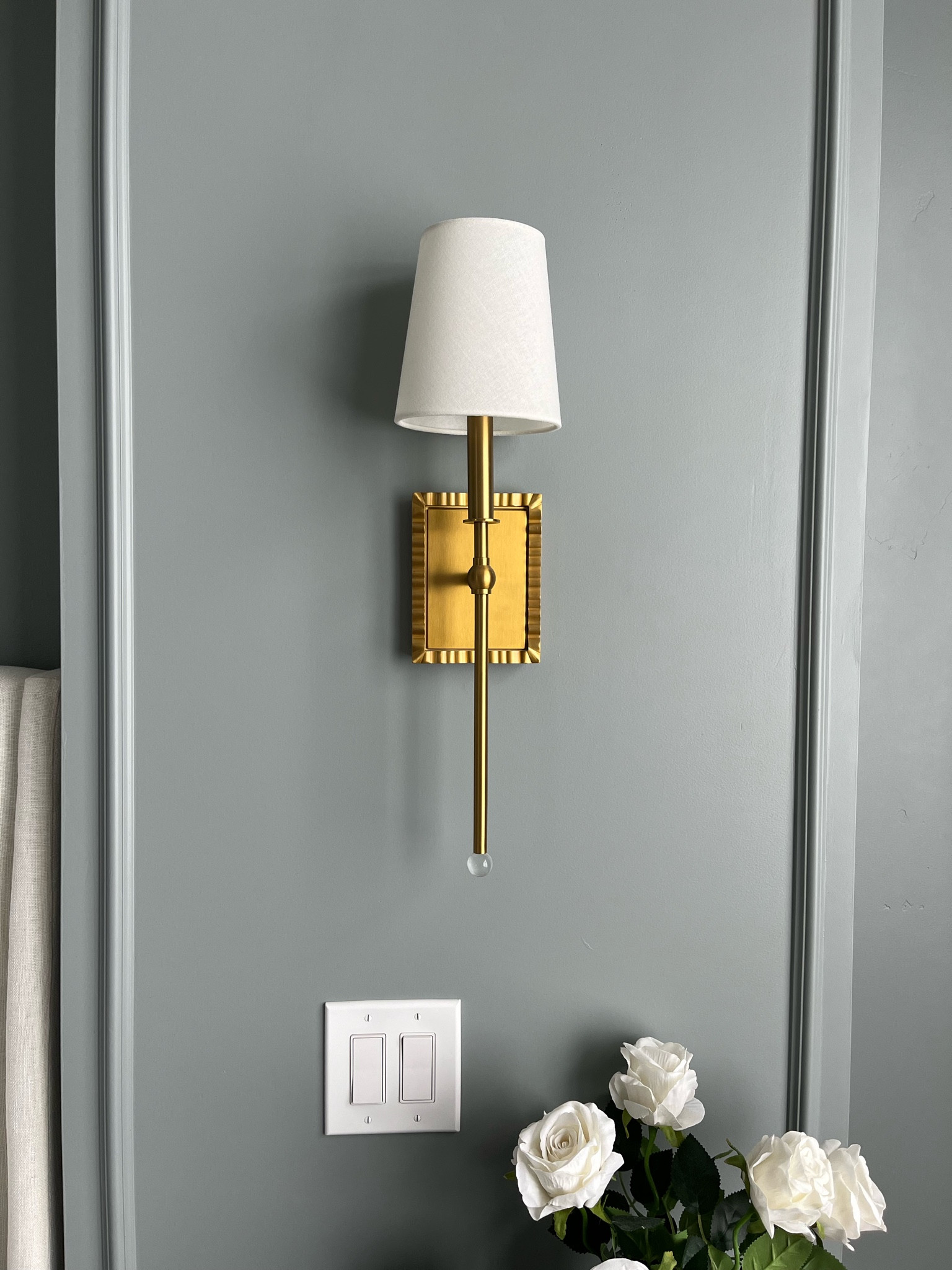 The Baxley wall sconce is so pretty! Was $177 Now $150

#homedecor #bedroominspo #bedroom

Primary bedroom, bedroom, master bedroom, sconce, wall sconce, romantic lighting, bedroom lighting, visual comfort, brass light, gold light

#LTKhome #LTKstyletip