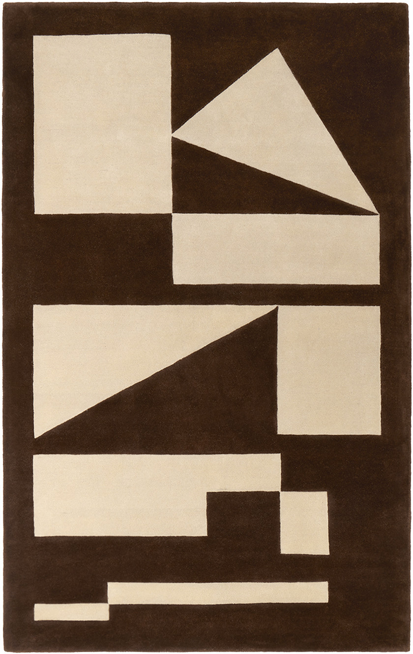 Nordic Knots Brown & Beige Untitled 3 Rug | SSENSE