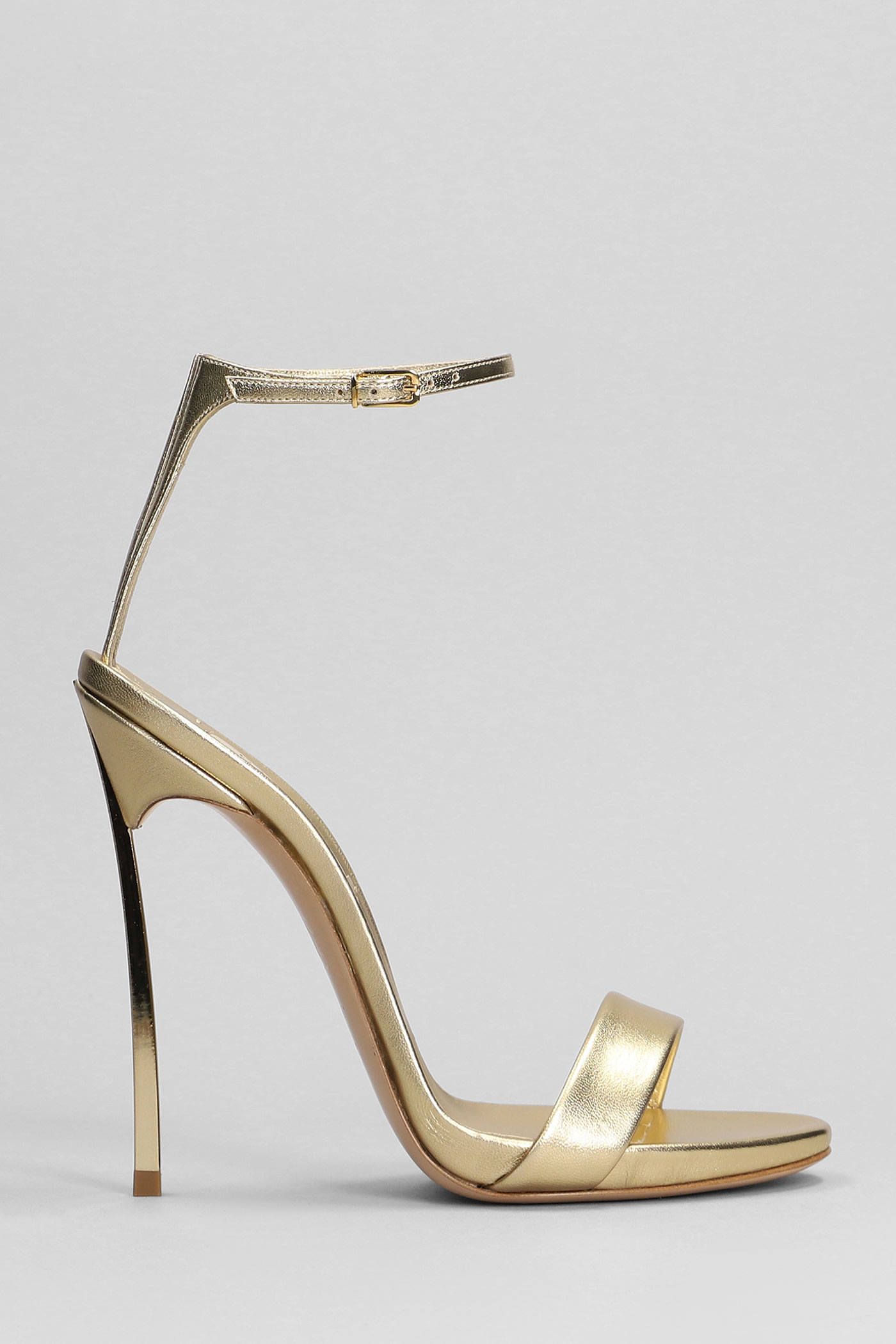 Casadei Blade Sandals In Gold Leather | Italist.com US