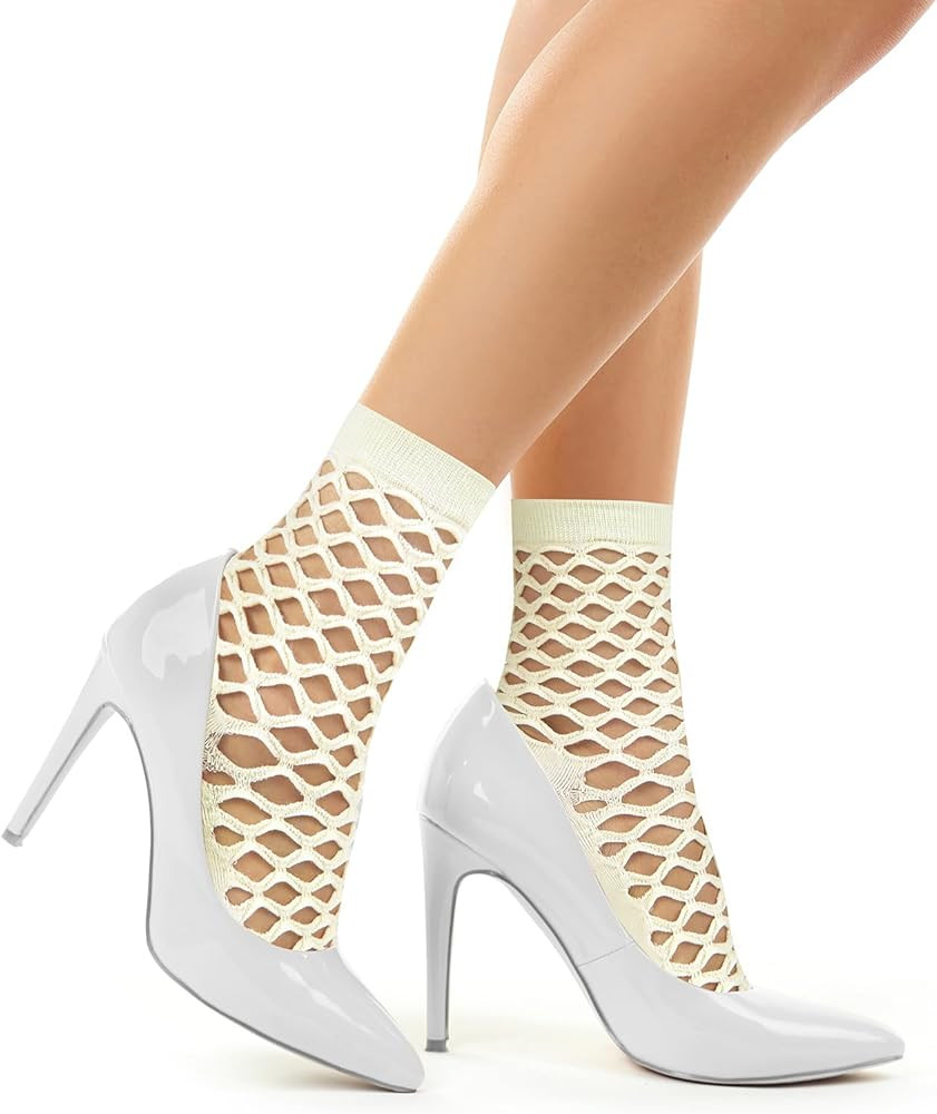 Benefeet Sox Womens Fishnet Ankle Socks Funny Crazy Novelty Hollow Out Mesh Net Athletic Cotton D... | Amazon (US)