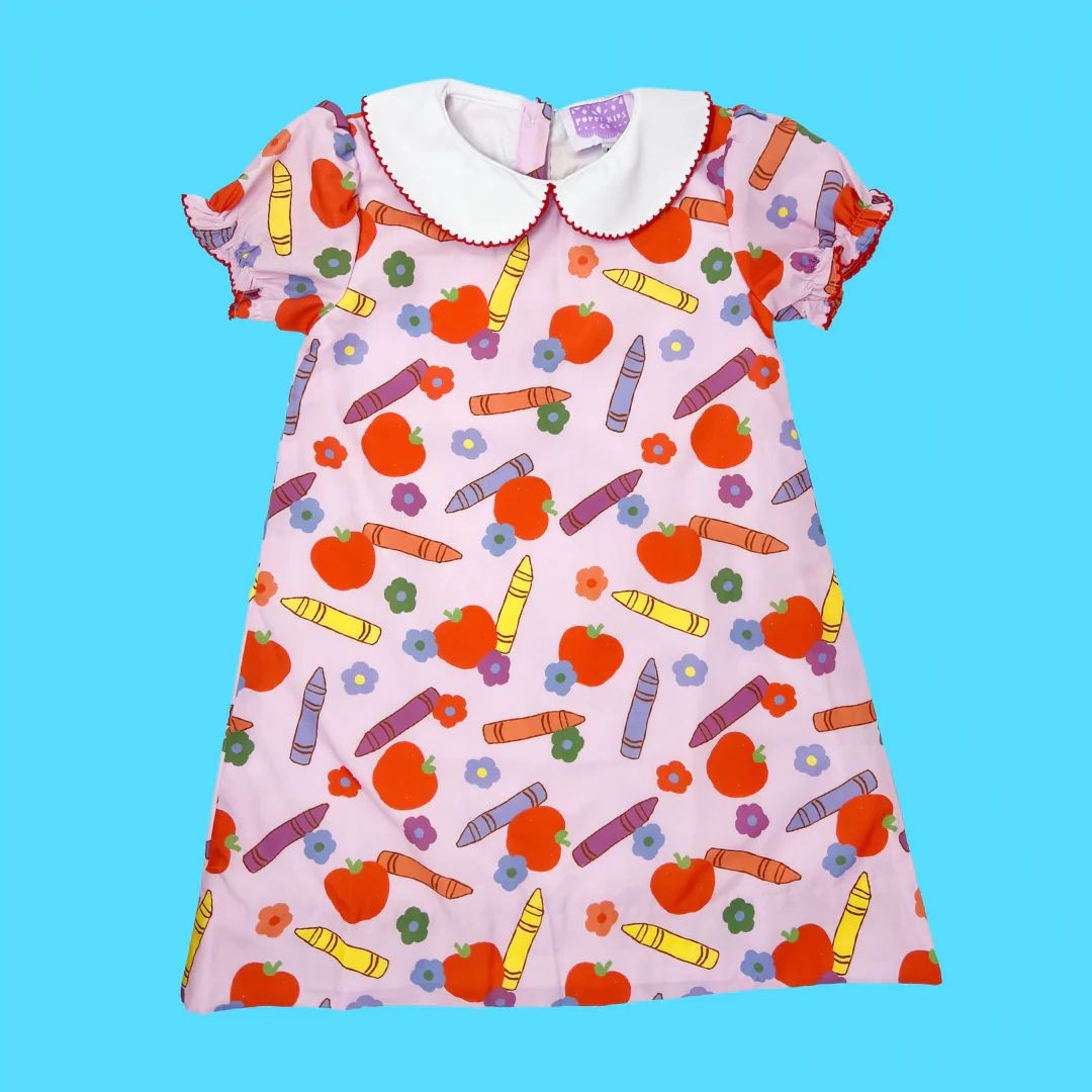 Back to School Dress PREORDER (Ships Mid/Late July) | Poppy Kids Co