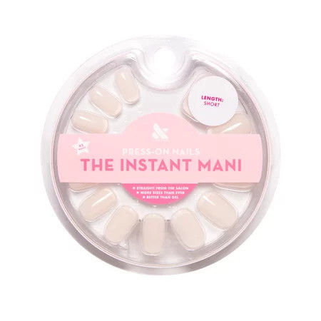 Olive & June Instant Mani Squoval Short Press-On Nails Classic French Pink 42 Ct | Walmart (US)