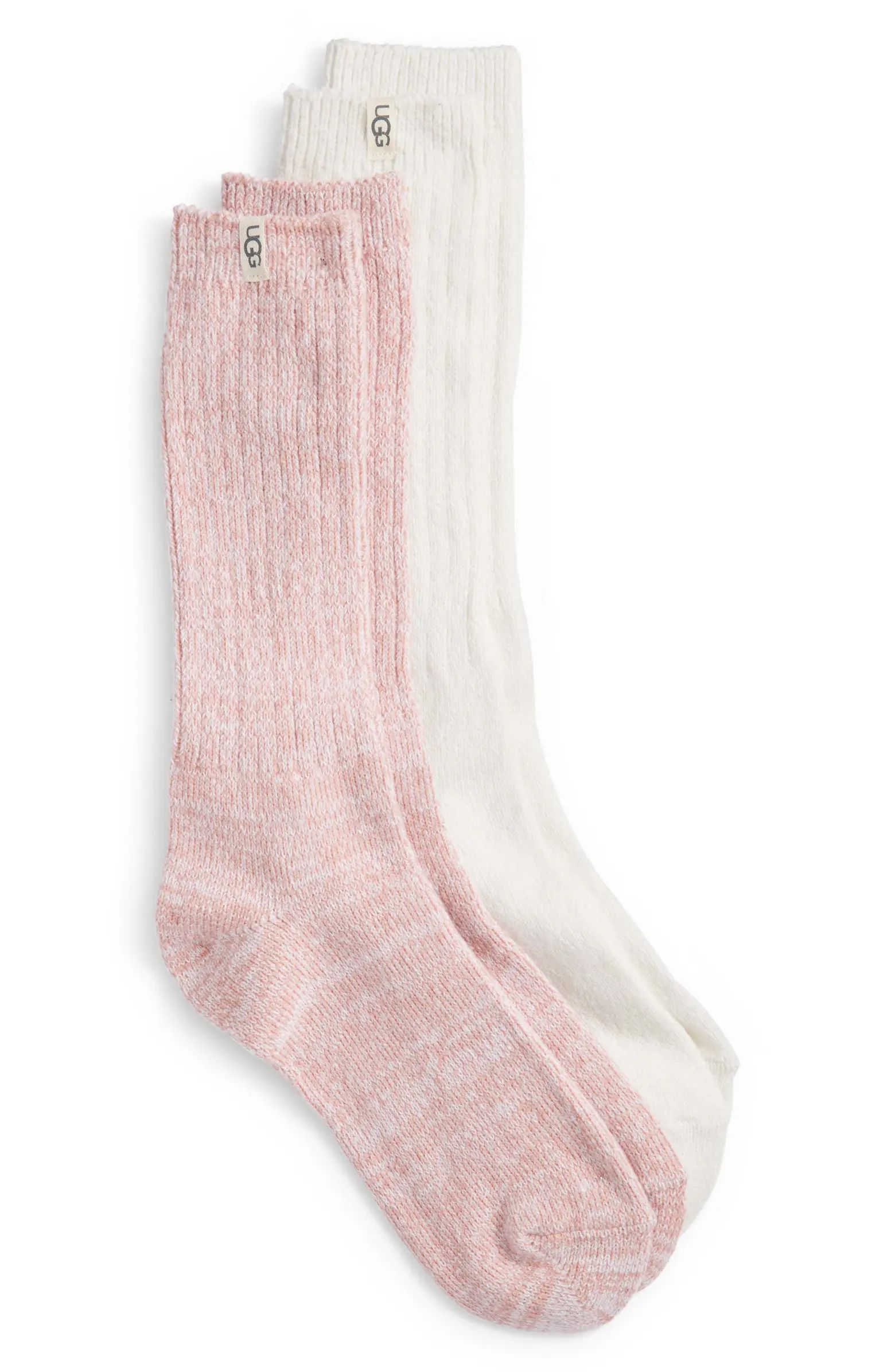 2-Pack Slouchy Ribbed Crew Socks | Nordstrom