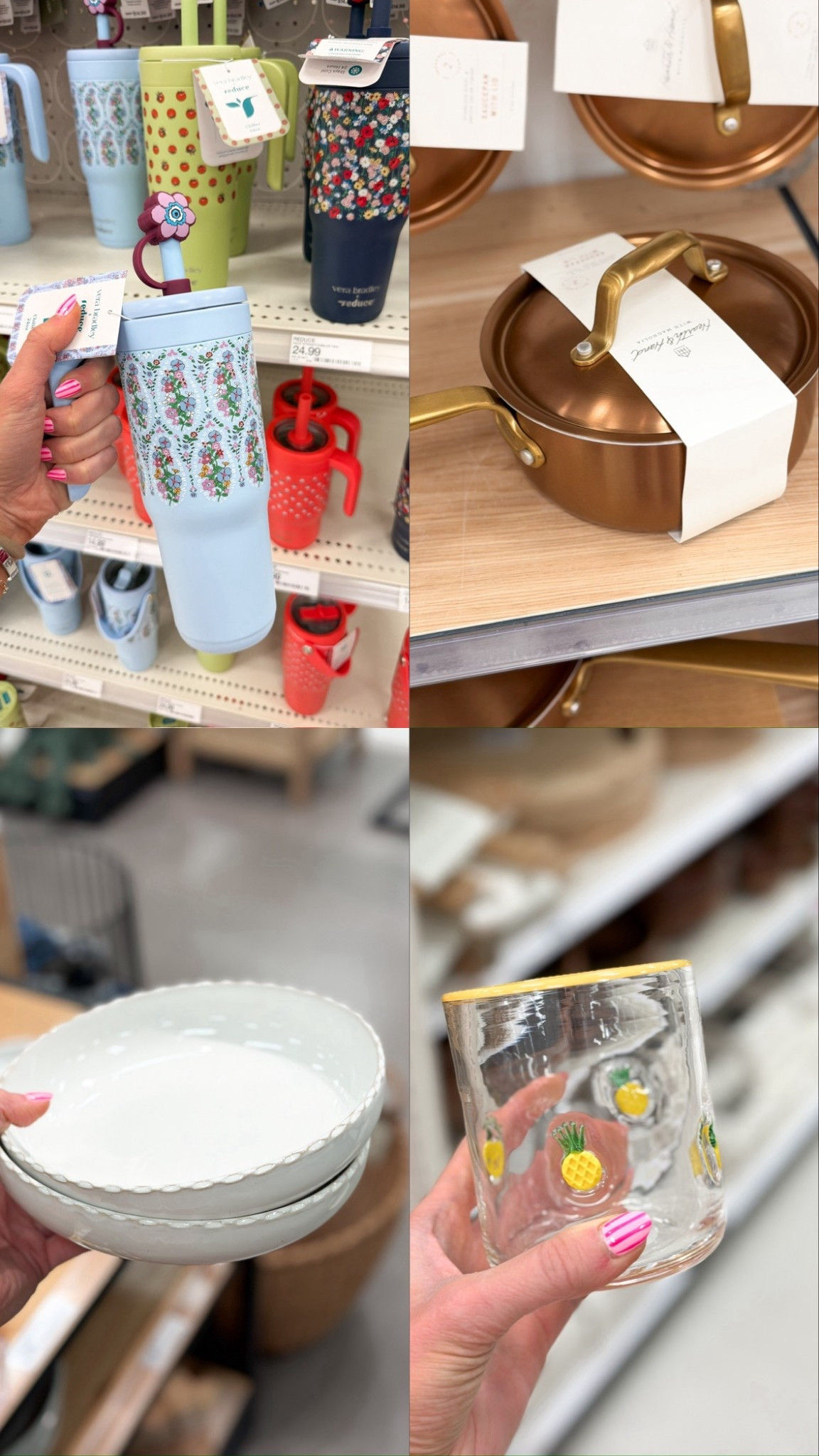 @Target home finds that are so good right now and every single one would make the most thoughtful gift or the perfect addition to your own kitchen 🤍✨ A floral Vera Bradley x Reduce tumbler, the most beautiful copper and gold cookware pan, white scalloped bowls, and the cutest pineapple drinking glasses — all so charming and all so affordable. Everything is linked! Tap to shop every piece 👆

#LTKfoodie #LTKSeasonal #LTKHome