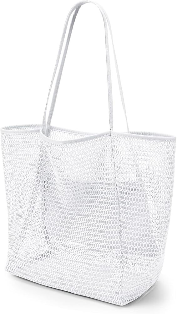 KALIDI BeachNylon Mesh Tote Bag, Casual Tote Bag Hobo Women Foldable MAX 23L Shoulder Bag For Bea... | Amazon (US)