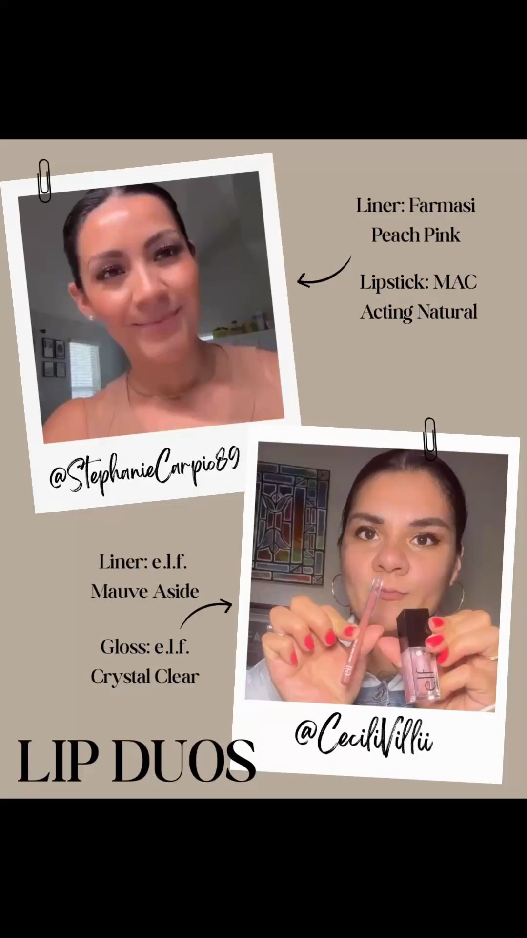 FAV LIP DUO COLLAB 💄💞

Find us on LTK✨
@cecilivillii 
&
@stephaniecarpio89

#FavLipDuo #elfcosmetics #MACcosmetics 



#LTKSaleAlert #LTKFallSale #LTKBeauty