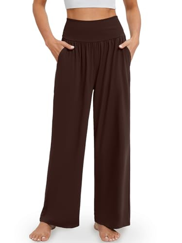 Gracyoga Womens Wide Leg Yoga Pants Flowy Lounge Pajamas Pants with Pockets | Amazon (US)