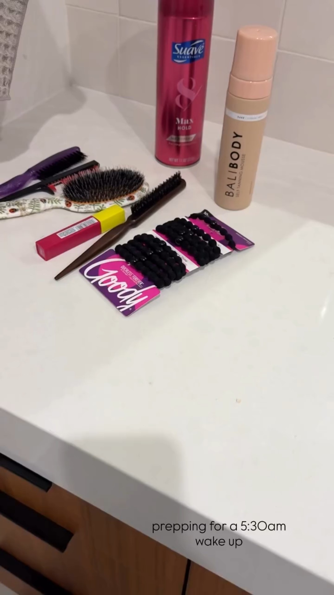 prepping for a 5:30am wake up