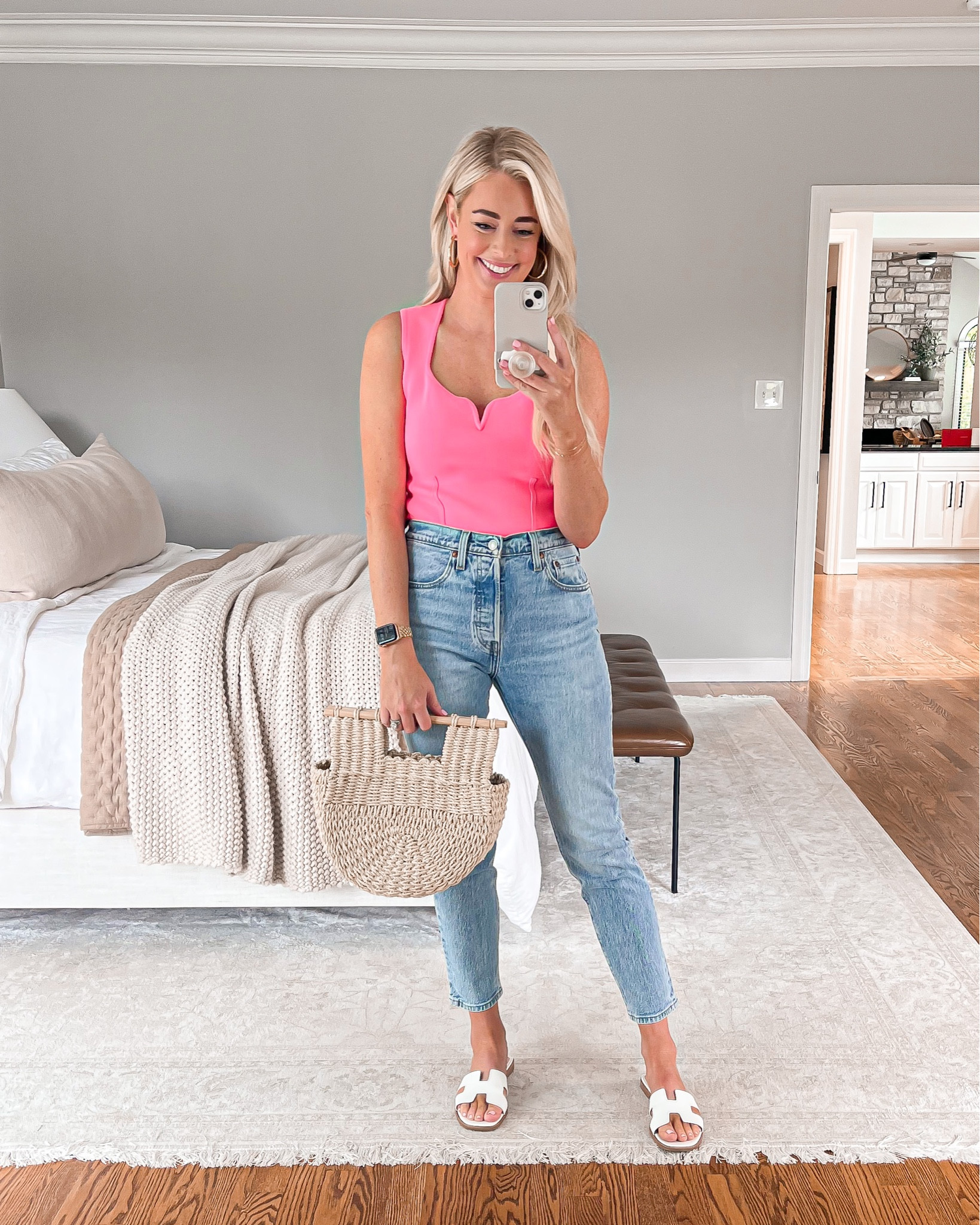 Wearing a small in top & 27x28 in jeans // jeans have no stretch so I opted for the 27

Summer outfit, jeans, sandals, date night outfit 

#LTKsalealert #LTKSeasonal #LTKFind