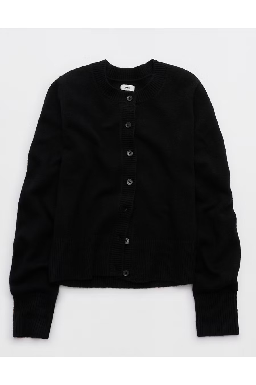 Aerie Softest Classic Cardigan Women's True Black XXS | Aerie