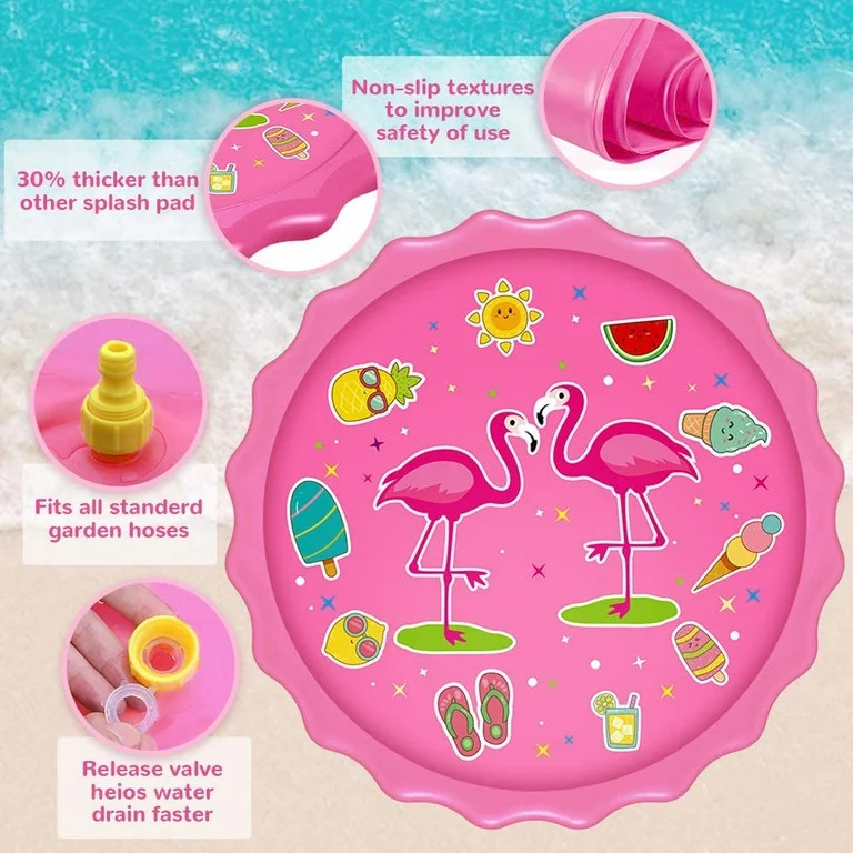 Movsou Sprinkler Splash Pad Sprinkler Pool Play Mat Inflatable Summer Outdoor Water Toys for Baby... | Walmart (US)