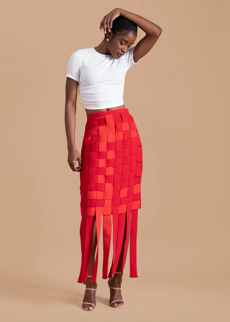 Basket Skirt in Red | The Folklore