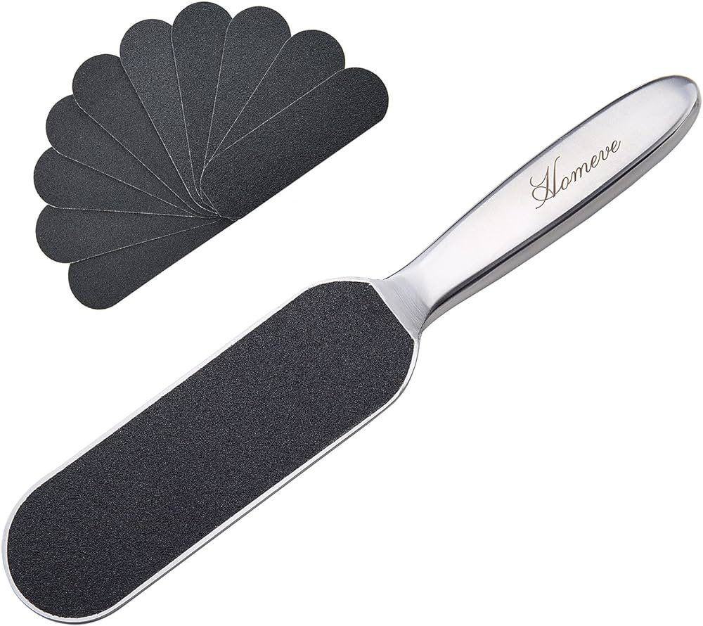 Homeve Professional Pedicure Foot File - Reusable Stainless Steel Cracked Skin Corns Callus Remov... | Amazon (US)