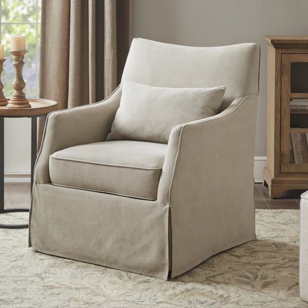 London 28'' Wide Swivel Slipcovered Armchair | Wayfair North America