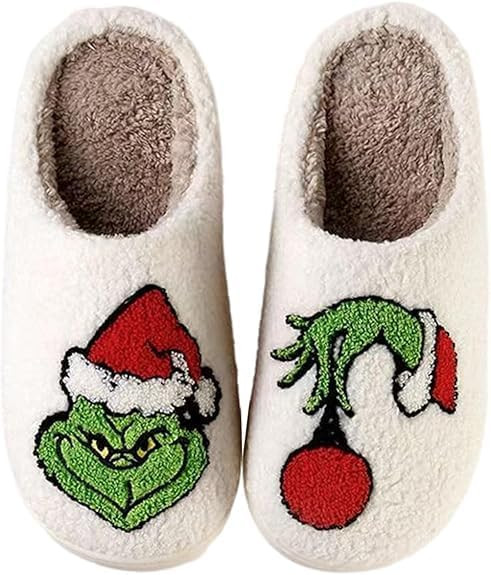 Christmas Slippers For Women Men Indoor Soft Warm Cotton Slippers House Memory Foam Slippers Cozy... | Amazon (US)