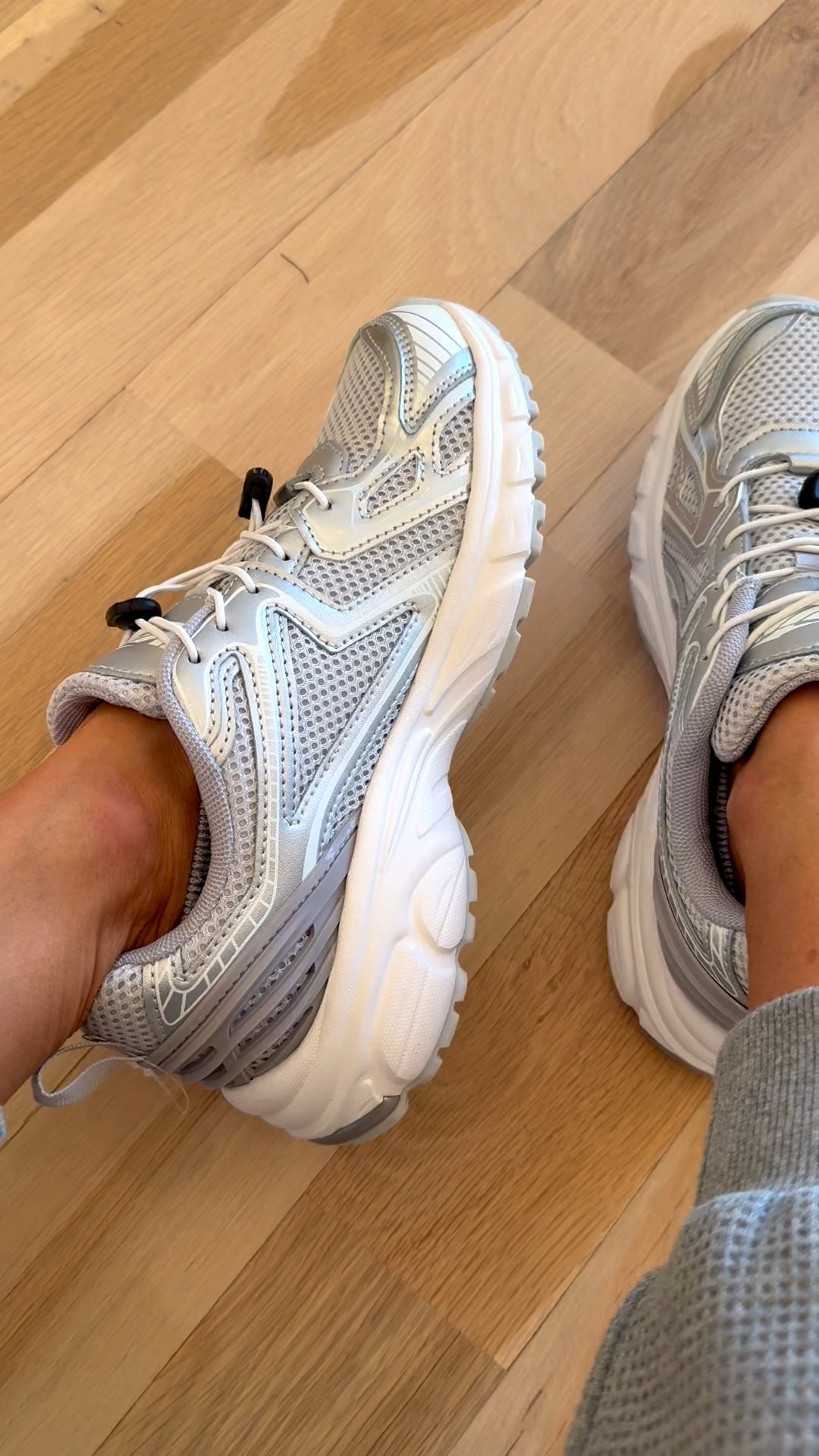 On trend silver sneakers size 7 under $20! 

#LTKFindsUnder50 #LTKFindsUnder100