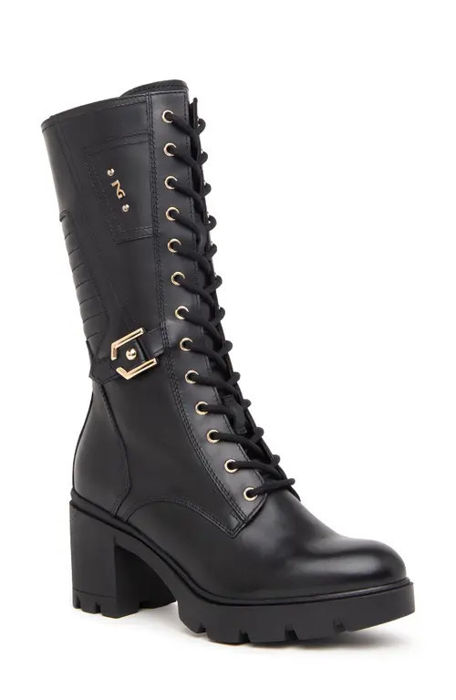 NeroGiardini Quilted Moto Boot in Black at Nordstrom, Size 9Us | Nordstrom