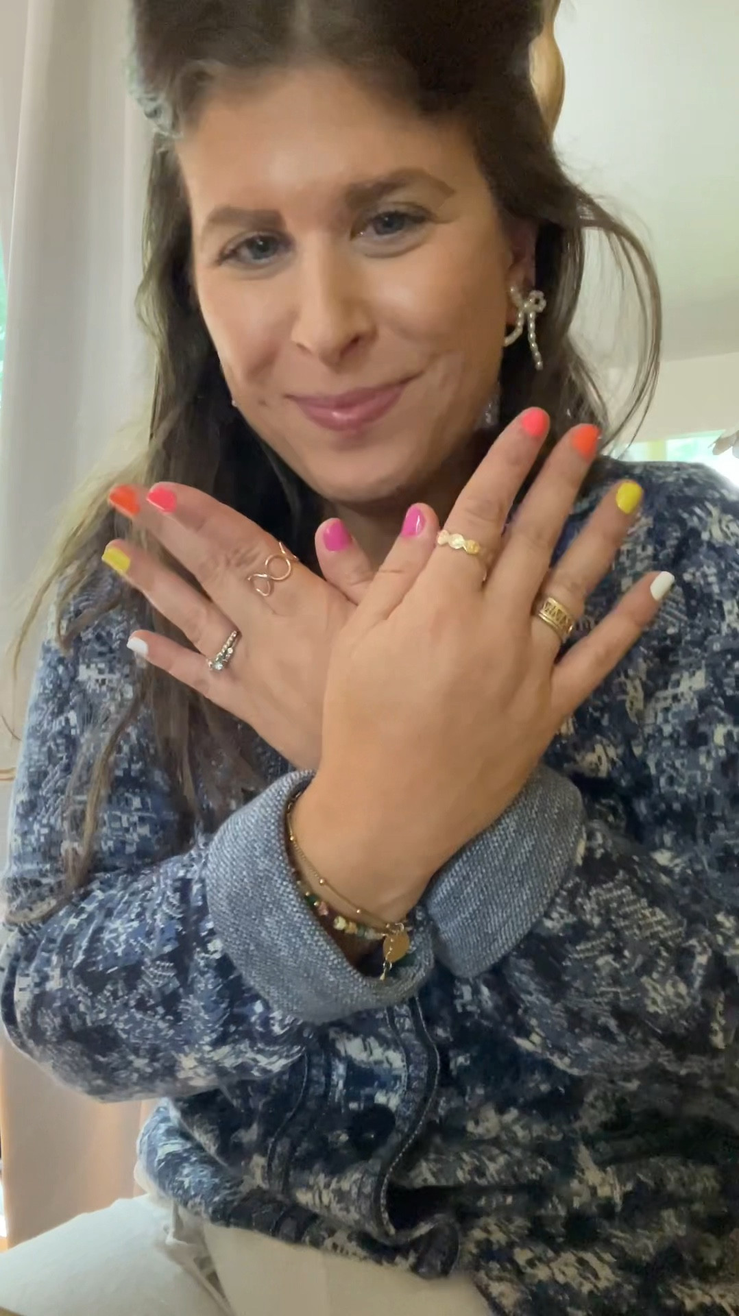  I gave myself this sunset manicure using polish from @ellamila & I love how it turned out! The colors are so bright & fun for summer!
1. Use the soy nail polish remover wipes
2. File and buff the nails
3. Apply the base coat to help the polish last longer
4. Apply a thin coat of I Need a Tan on the pinky, middle finger, & pointer
5. Apply a thin coat of Limoncello on the ring finger
6. Apply a thin coat of Sun Has Set on the thumb
7. Doa2ndcoatofINeedaTanonthepinky
8. Apply a thin coat of Cause I’m Happy over the white on the middle finger (the white helps
the orange be extra bright!)
9. Apply a thin coat of French Martini over the white on the pointer finger (again the white
helps the red be extra bright!)
10. Apply a 2nd coat of Sun Has Set on the thumb
11. Apply a 2nd coat of Limoncello on the ring finger
12. Finish it off the top coat which dries super quick & makes my nails so strong
I love this nail polish! It’s cruelty free, 17 free, & made in the USA! It lasts for a long time on my nails, dries so fast, & my nails have never looked better! #ellamila #ellamilapartner #ad



Manicure, at home manicure, nails 

#LTKFindsUnder100 #LTKBeauty #LTKStyleTip