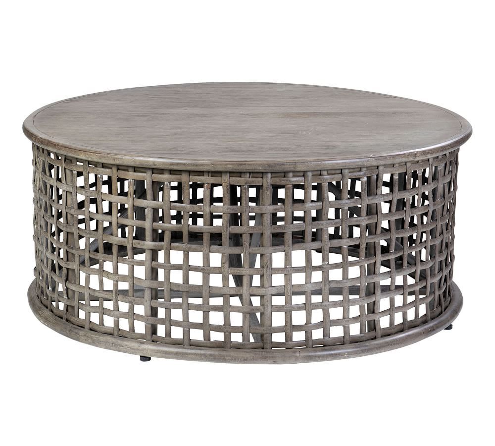 Rattan 39" Round Coffee Table | Pottery Barn (US)