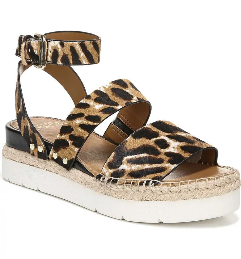 Calvin Genuine Calf Hair Wedge Sandal | Nordstrom