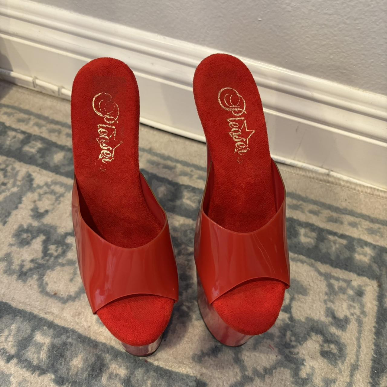 Pleaser Women's Pumps - Red - US 5 | Depop US