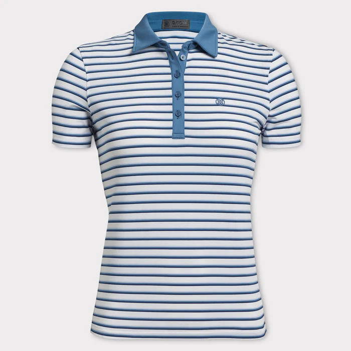 PERFORATED JERSEY STRIPE POLO | GFORE.com