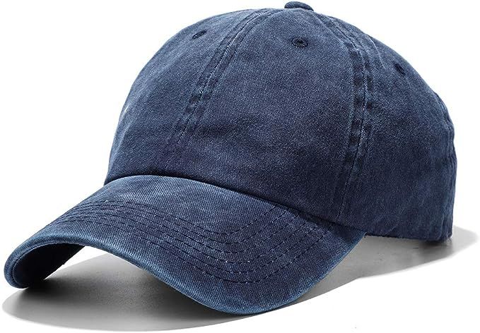 Vankerful Unisex Washed Dyed Cotton Adjustable Solid Baseball Cap | Amazon (US)