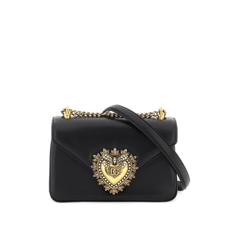 Dolce & Gabbana Black Nappa Leather Devotion Shoulder Bag | Jomashop.com & JomaDeals.com