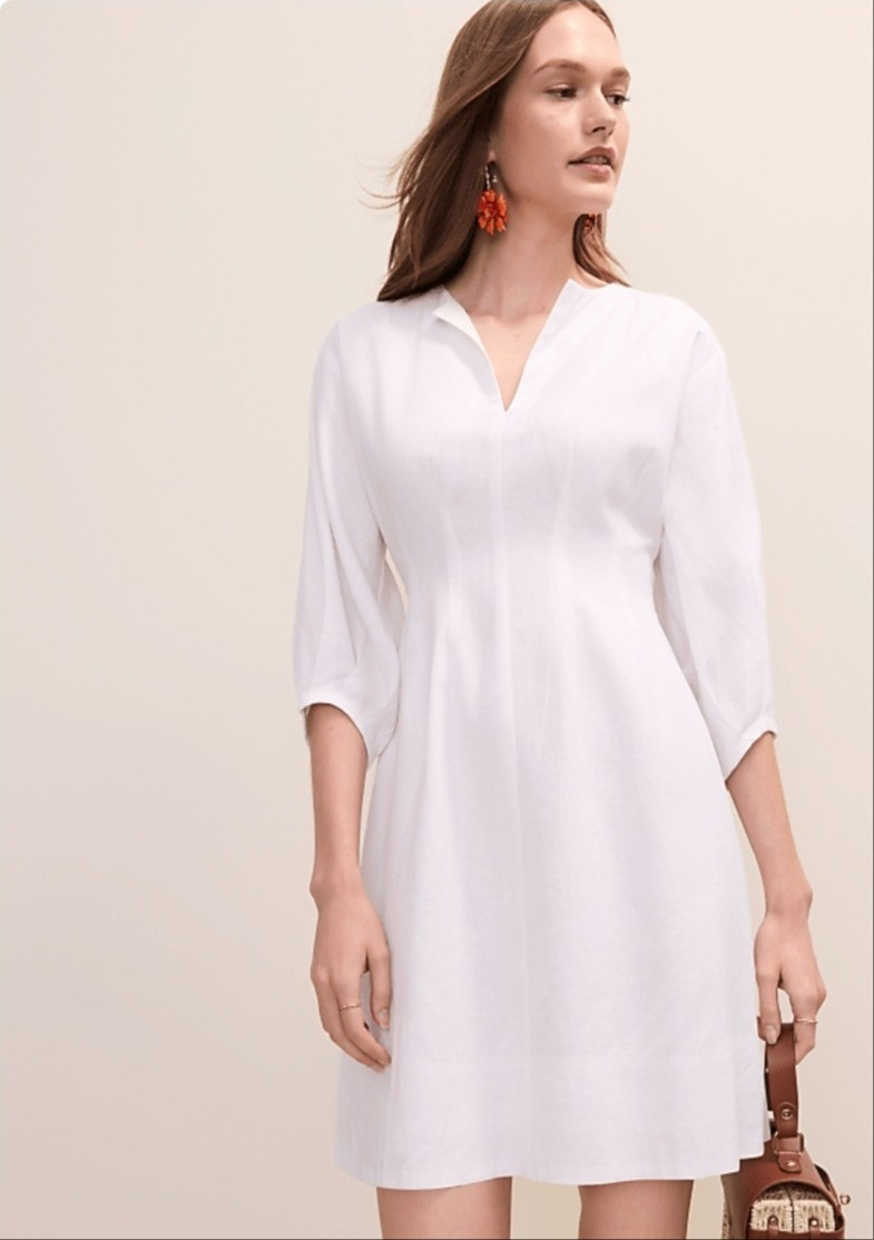 Petite pintucked white mini dress in linen blend.Hey I am 4'11/150cm petite fashion expert and I share style tips and fashion for short women.

#LTKPetite #LTKMidsize