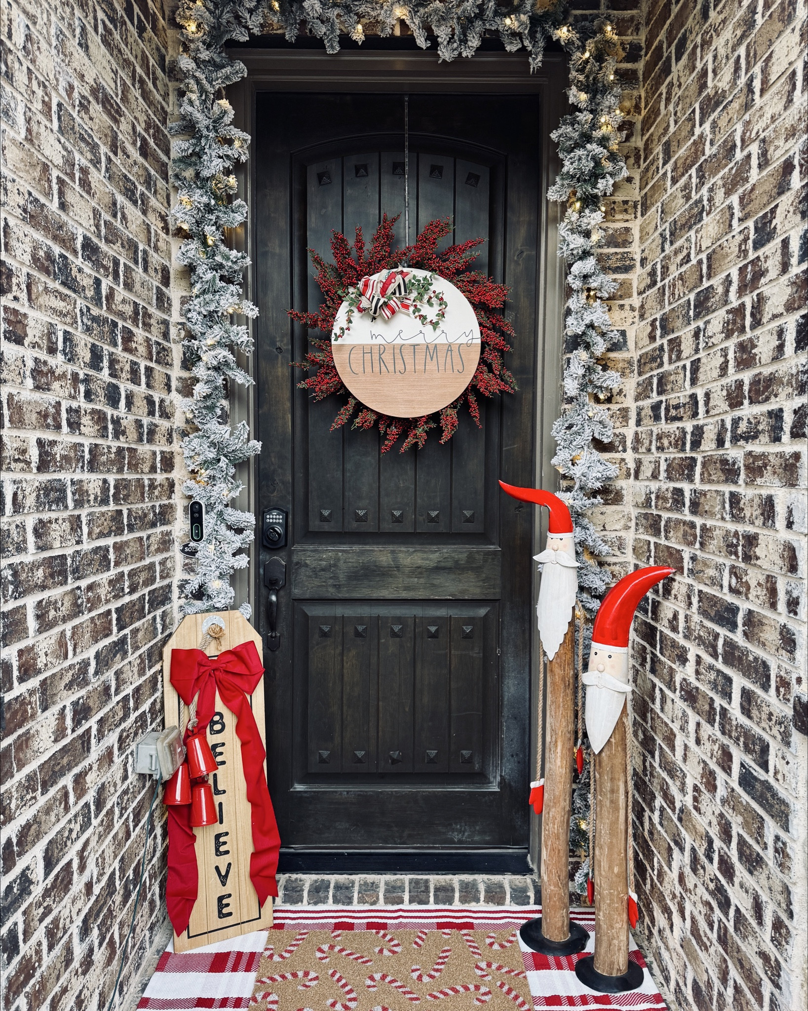 Christmas porch!

Lit Garland:  I used three from Target
Red Berry Wreath: Walmart
Door Hanger: Etsy
Santas: Wayfair
Doormats: Amazon
Believe Sign is old but the bow & bells: Walmart

#LTKHome #LTKSeasonal #LTKHoliday