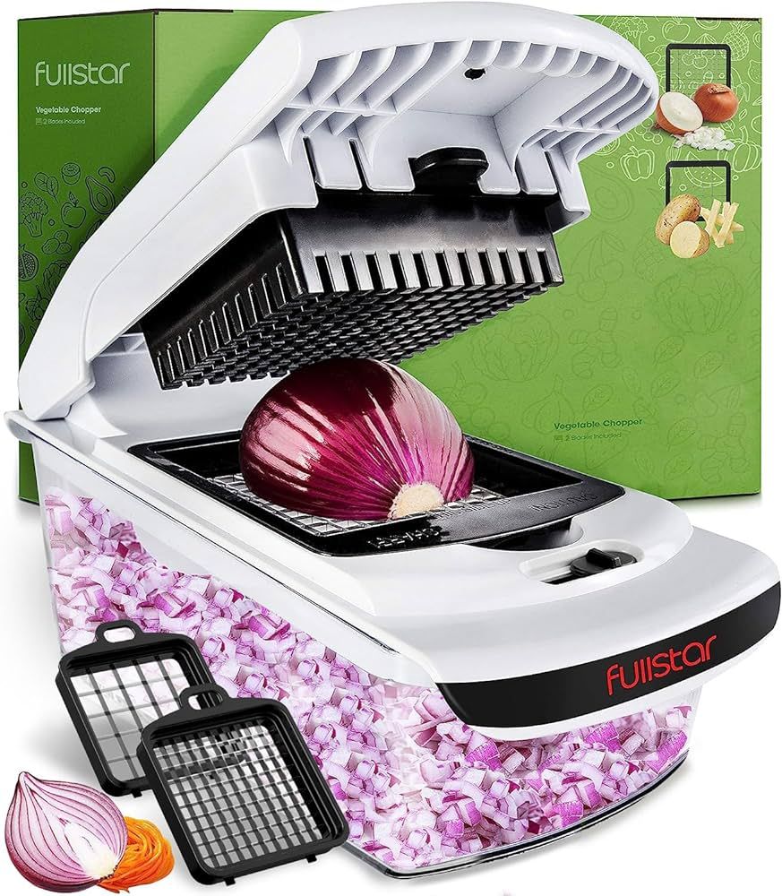 Fullstar Vegetable Chopper - Spiralizer Vegetable Slicer - Onion Chopper with Container - Pro Foo... | Amazon (US)