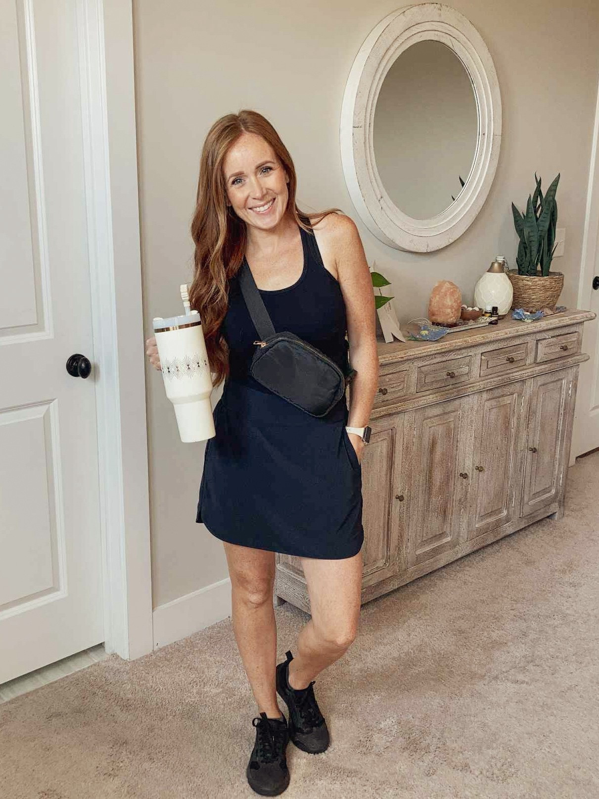 This is the most comfortable and flattering Yoga skirt, perfect for active lifestyle or athleisure wear. The fabric is lightweight and flowy, it has 4 pockets, on the skirt and the shorts, and it comes in a bunch of colors! I like to note that the skirt does not get bunched up on the shorts when you walk, which is huge, and I got my normal size. High waisted, elastic waistband, with an adorable rounded bottom that comes up slightly on the sides. This is good!

#LTKActive #LTKStyleTip #LTKOver40