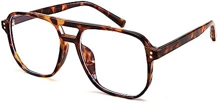 FEISEDY Blue Light Blocking Glasses Fake Nerd Clear Square Computer Lightweight Pilot Glasses Fra... | Amazon (US)